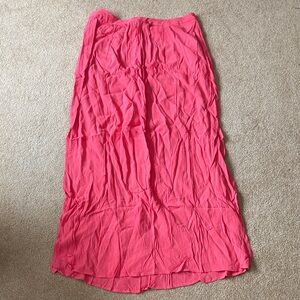 Boden Vibrant Pink Maxi Skirt 10R 10 regular high slits